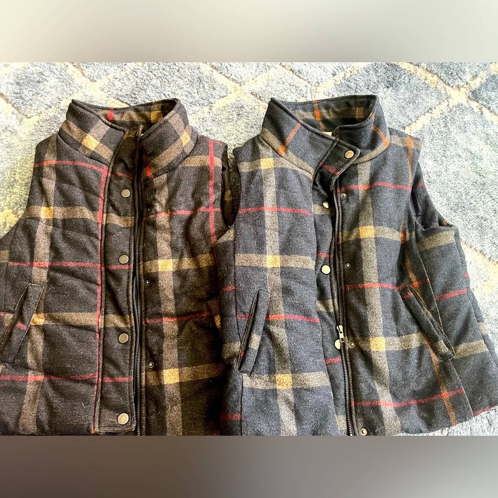 2 Plaid Vests